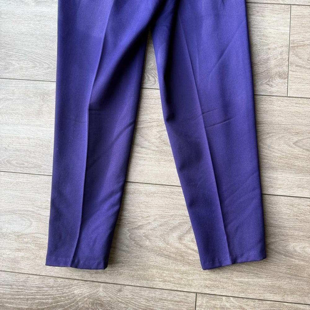 Vintage Vertigo Pour La Ville Pure Wool High Waist Pleated Front Trouser Pants - Picture 11 of 13